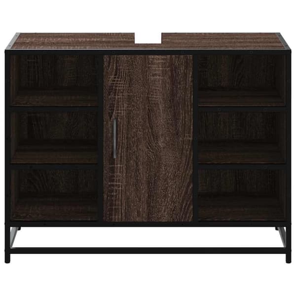 vidaXL Servantskap brun eik 80x33x60 cm konstruert tre