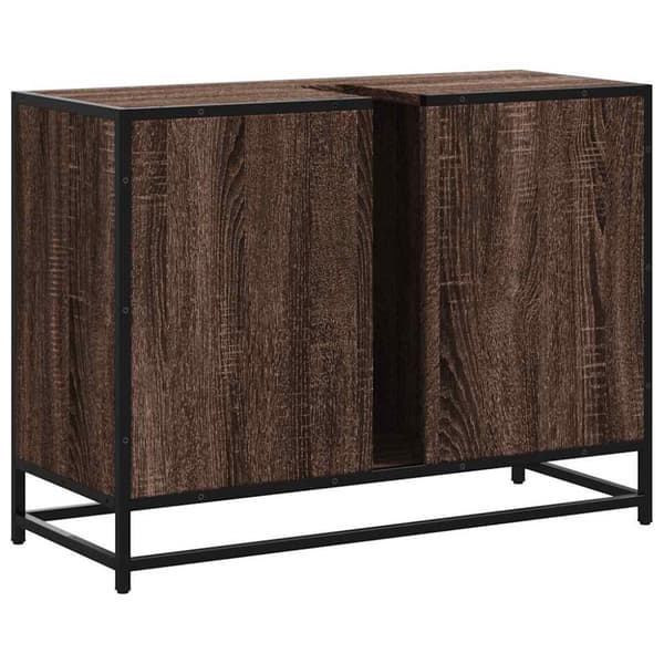 vidaXL Servantskap brun eik 80x33x60 cm konstruert tre