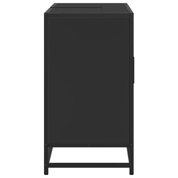vidaXL underskab til håndvask 80x33x60 cm konstrueret træ sort