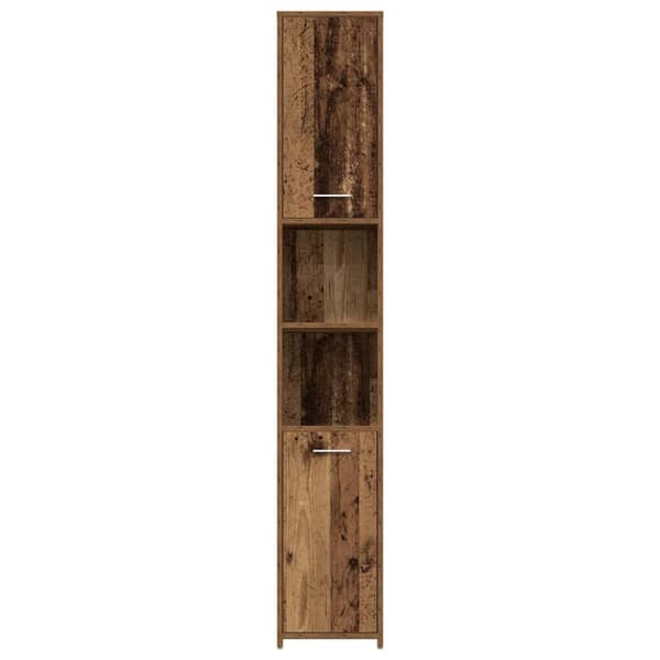 vidaXL Baderomsskap gammelt tre 30x30x183,5 cm konstruert tre