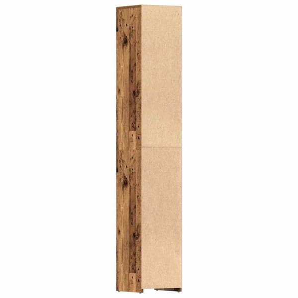 vidaXL Baderomsskap gammelt tre 30x30x183,5 cm konstruert tre