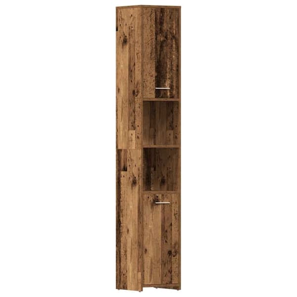 vidaXL Baderomsskap gammelt tre 30x30x183,5 cm konstruert tre