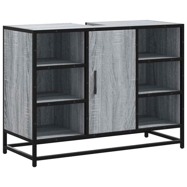 vidaXL Servantskap grå sonoma 80x33x60 cm konstruert tre