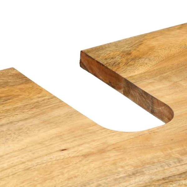 vidaXL Baderomsskapsett 3 deler brun heltre mango