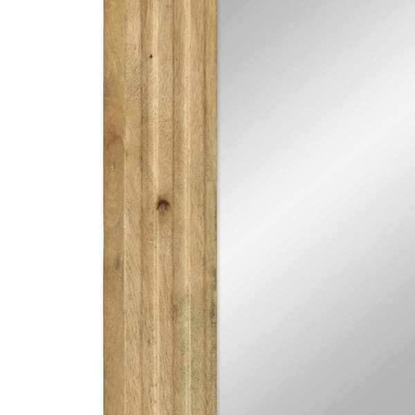 vidaXL Badrumsspegel brun 50x70x2,5 cm massivt trä mango