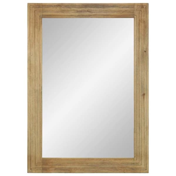 vidaXL Badrumsspegel brun 50x70x2,5 cm massivt trä mango