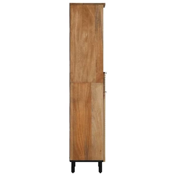 vidaXL Badrumsskåp brunt 38x33x160 cm massivt trä mango