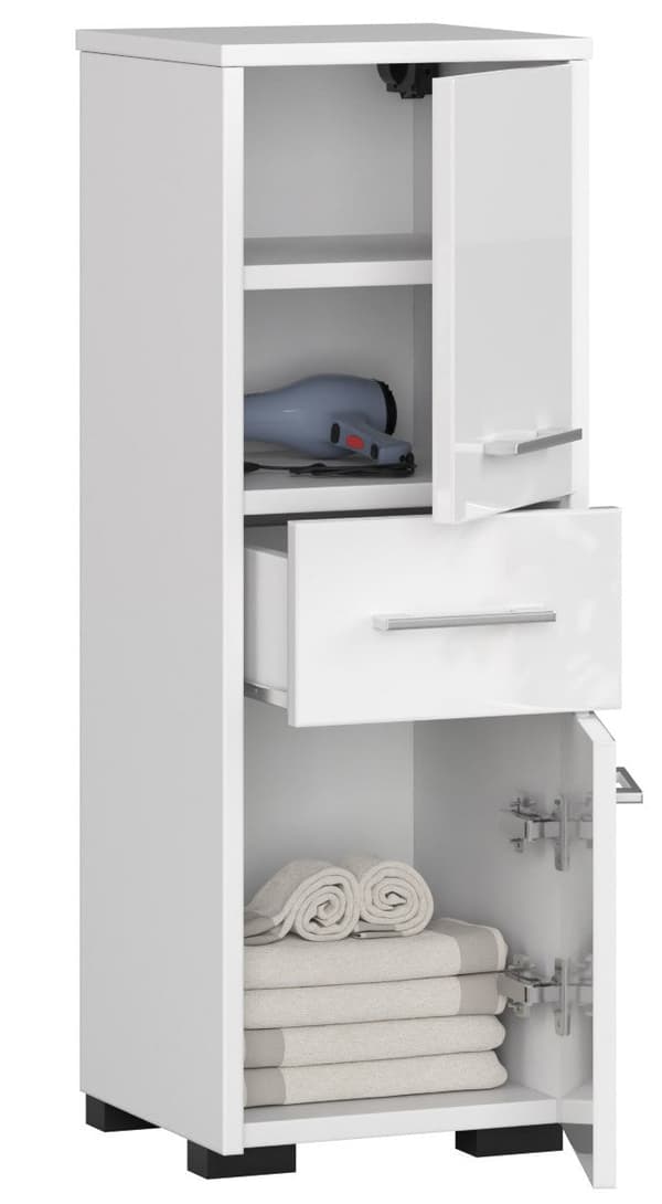 SPEJLSKAB BAD  FIN SÆL 30 2D 1SK 85cm HVID GLANS