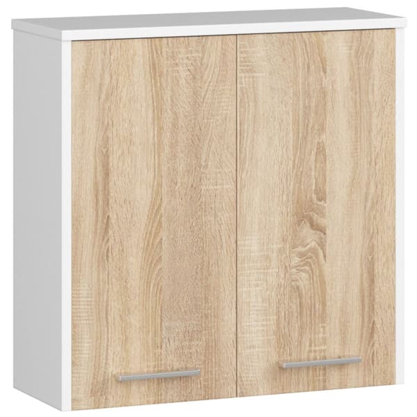 VÆGSKAB W 60 cm FIN 2D HVID / SONOMA