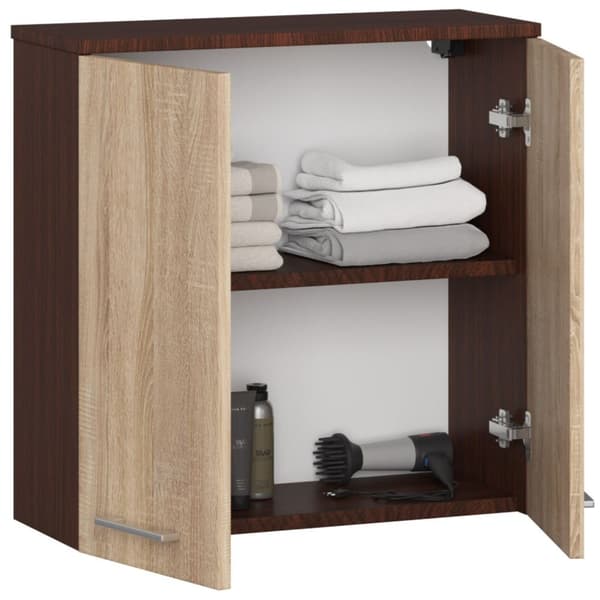 VÆGSKAB I 60 cm FIN 2D WENGE / SONOMA