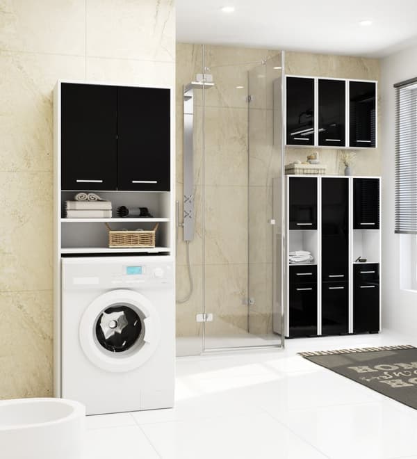 REGALE BADEVÆRELSE FIN SÆBE 30 2D 1S 1W 140cm SORT GLAT