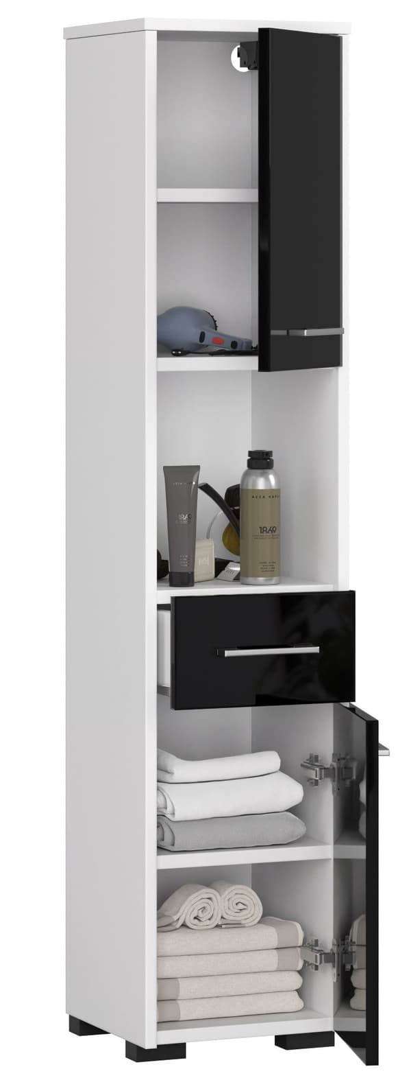 REGALE BADEVÆRELSE FIN SÆBE 30 2D 1S 1W 140cm SORT GLAT