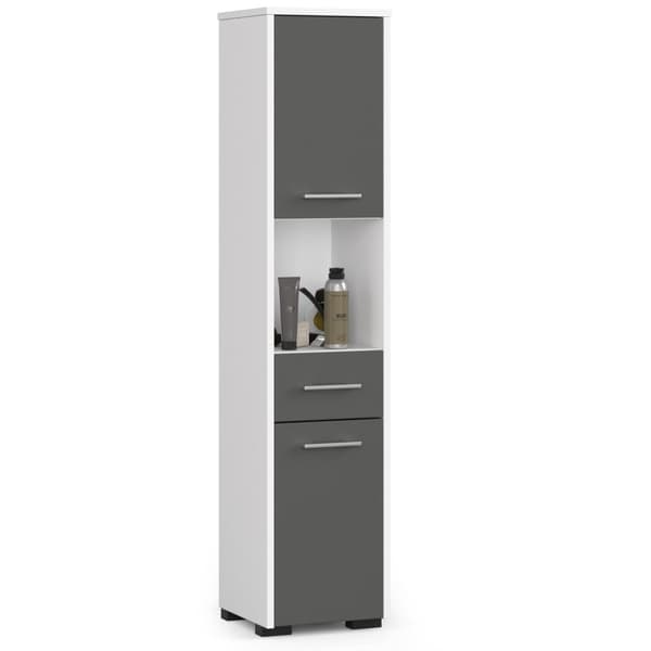 REGALE BADRUM FIN STÄLL 30 2D 1S 1V 140cm VIT / GRÅ