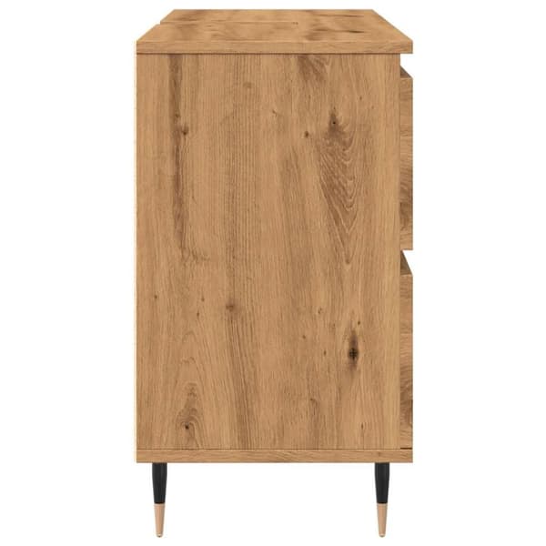 vidaXL badeværelsesskab 80x33x60 cm konstrueret træ kunsteg