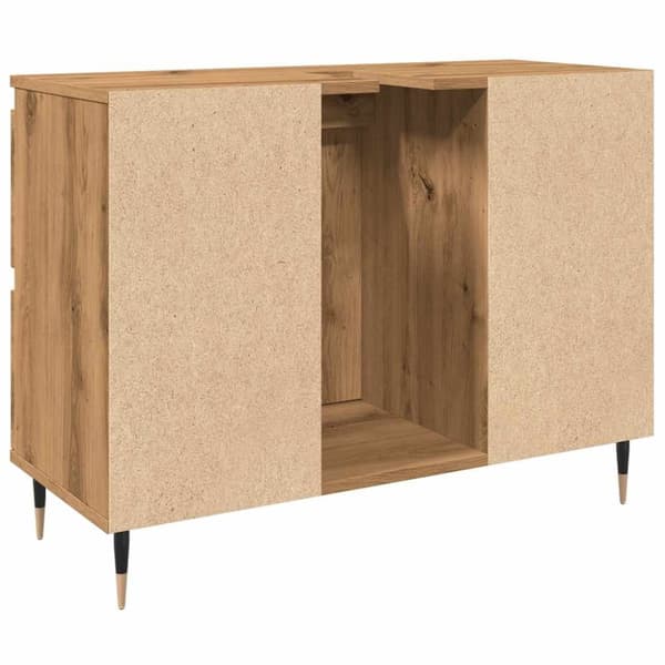vidaXL badeværelsesskab 80x33x60 cm konstrueret træ kunsteg