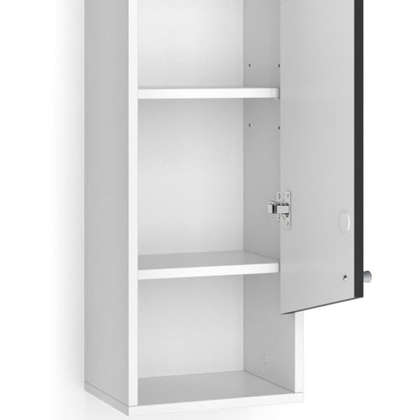 Badrumsskåp Irida, 30x79cm, Antracit/vit, Vit, Vicco