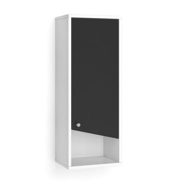 Badrumsskåp Irida, 30x79cm, Antracit/vit, Vit, Vicco