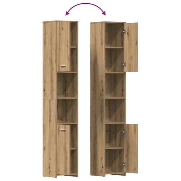 vidaXL Badrumsmöbler set 4 delar artisan ek konstruerat trä