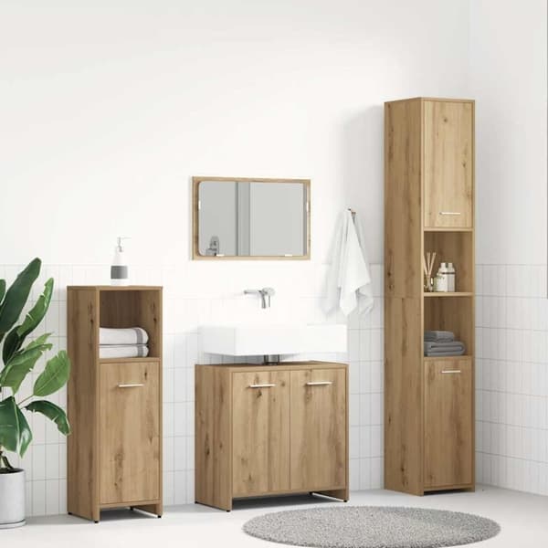 vidaXL Badrumsmöbler set 4 delar artisan ek konstruerat trä