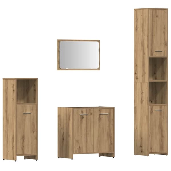 vidaXL Badrumsmöbler set 4 delar artisan ek konstruerat trä