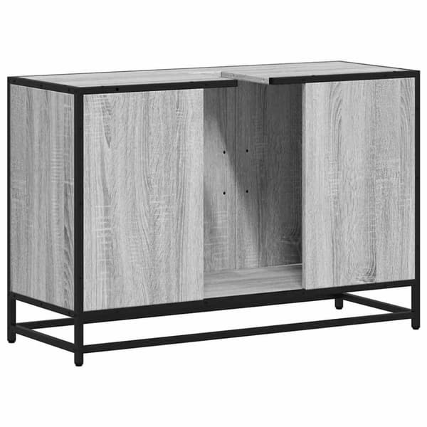vidaXL Servantskap grå sonoma 90x33x60 cm konstruert tre