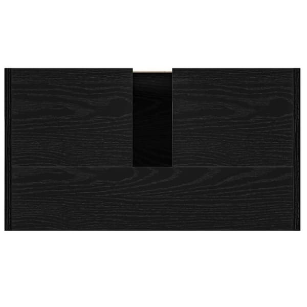 vidaXL Kylpyhuonekaappi Musta tammi 60x33x60 cm Engineered Wood