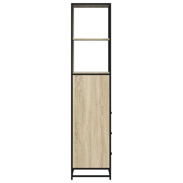vidaXL badeværelsesskab 35x37,5x166 cm konstrueret træ sonoma-eg