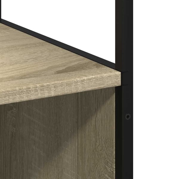 vidaXL badeværelsesskab 35x37,5x166 cm konstrueret træ sonoma-eg