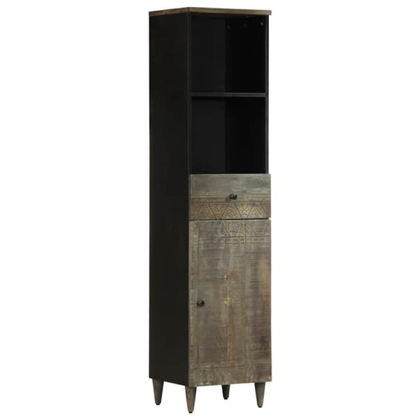 vidaXL Baderomsskapsett 3 deler heltre mango