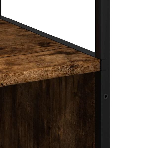 vidaXL badeværelsesskab 35x37,5x166 cm konstrueret træ røget egetræ