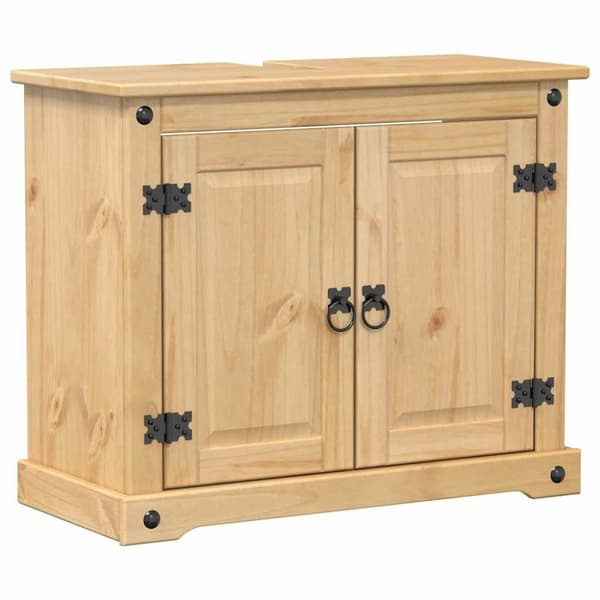 vidaXL Baderomsskap 3 stk Corona heltre furu