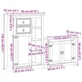 Miniatyrbilde 11 av 11: vidaXL Baderomsskap 2 stk Corona heltre furu