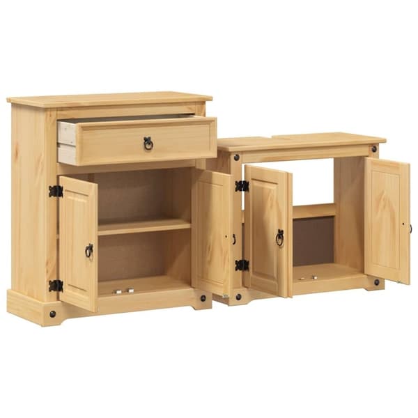 vidaXL Baderomsskap 2 stk Corona heltre furu