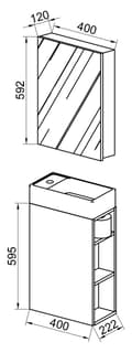 Miniatyrbilde 2 av 5: LumiaSS baderomsinnredning hvit, eik dekor.