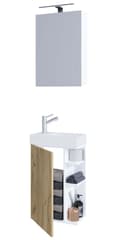 Miniatyrbilde 1 av 5: LumiaSS baderomsinnredning hvit, eik dekor.