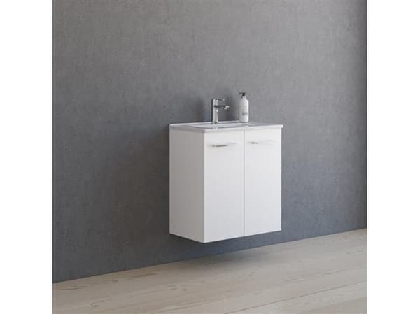 Huonekalupaketti 61cm 2 hyllyä w/tiskiallasmatto valkoinen