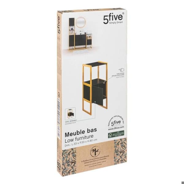 5five - låg skåp under handfat "naturéo" svart