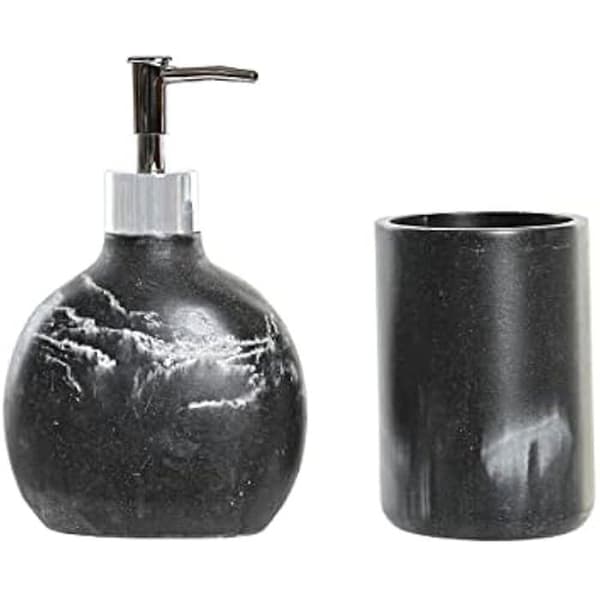 Badrumsset - DKD Heminredning - Svart - Harts - Aluminium - Marmor - Plast