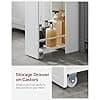 Lille Badeværelsesskab, Slank, Badeværelsesorganisator, Fritstående Toiletpapiropbevaringsskab, Hvid