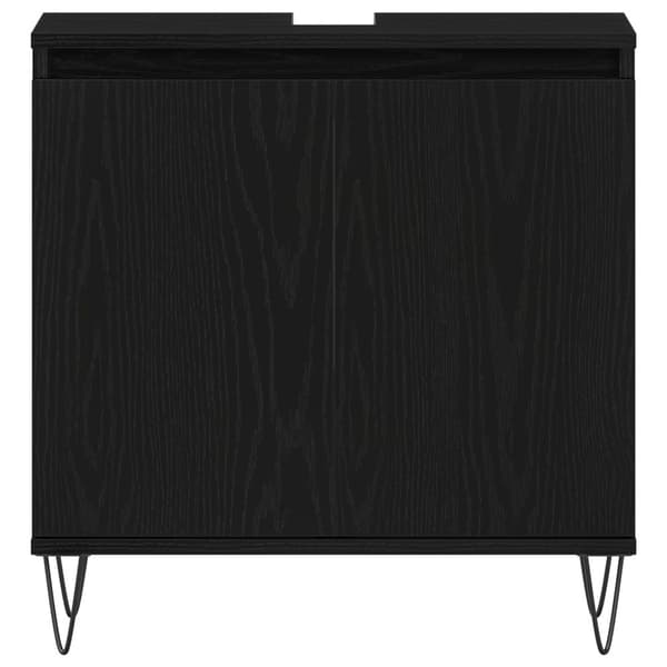 vidaXL Baderomsskap Svart Eik 58x33x60 cm Konstruert Tre