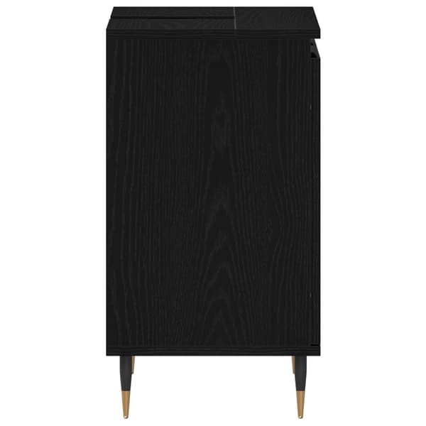 vidaXL kylpyhuoneen pesuallas kaappi Musta tammi 58x33x60 cm Tekninen puu