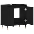 Miniatyrbilde 6 av 11: vidaXL badekabinett svart eik 58x33x60 cm konstruert tre