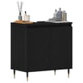Miniatyrbilde 1 av 11: vidaXL badekabinett svart eik 58x33x60 cm konstruert tre