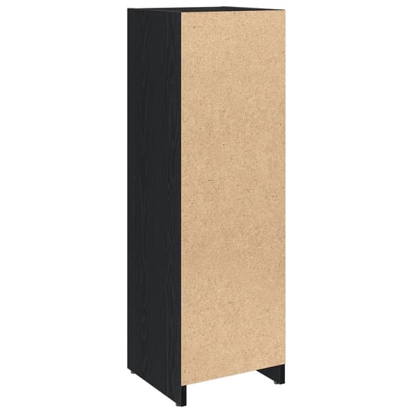 vidaXL Kylpyhuonekaappi Musta Tammi 30x30x95 cm Tekninen Puu