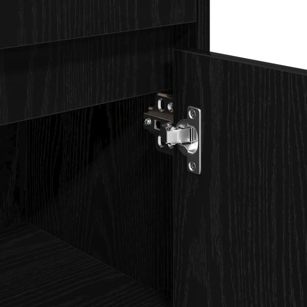 vidaXL Badskap Svart Eik 30x30x95 cm Laget av Tre