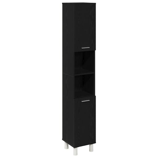 vidaXL Badekabinett Svart Eik 30x30x179 cm Bygget av Tre