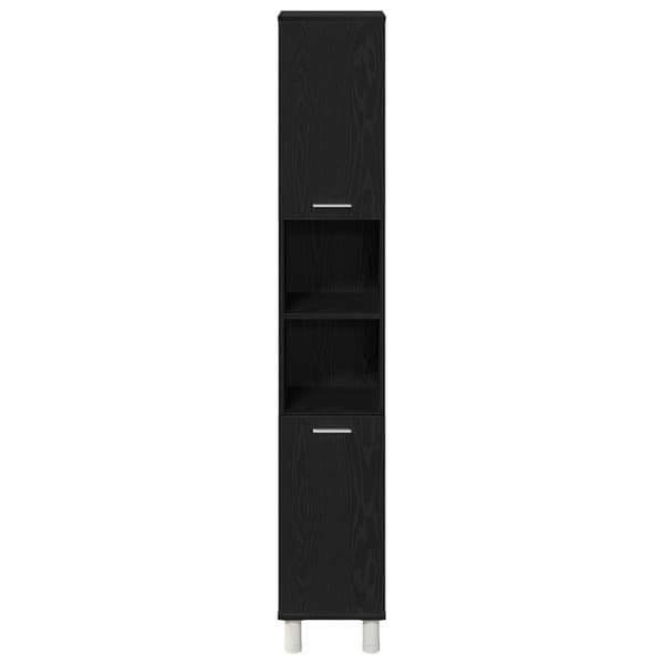 vidaXL Badekabinett Svart Eik 30x30x179 cm Bygget av Tre