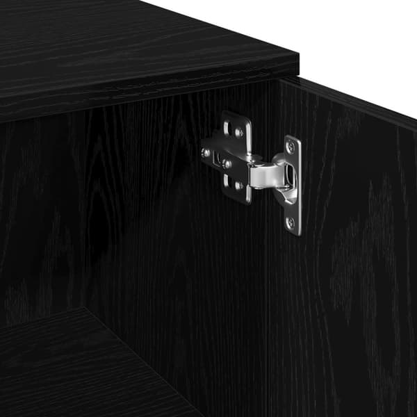 vidaXL Badekabinett Svart Eik 30x30x179 cm Bygget av Tre