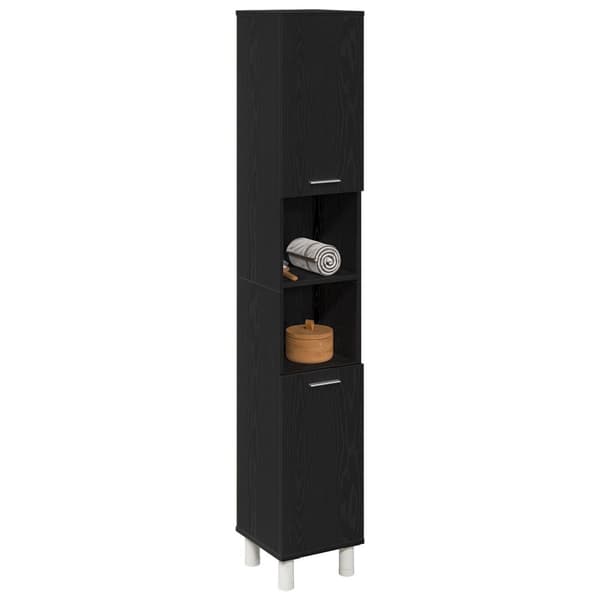 vidaXL Badekabinett Svart Eik 30x30x179 cm Bygget av Tre
