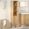 Miniatyrbilde 5 av 11: vidaXL Baderomsskap Brun 35x30x159 cm Solid Furutre